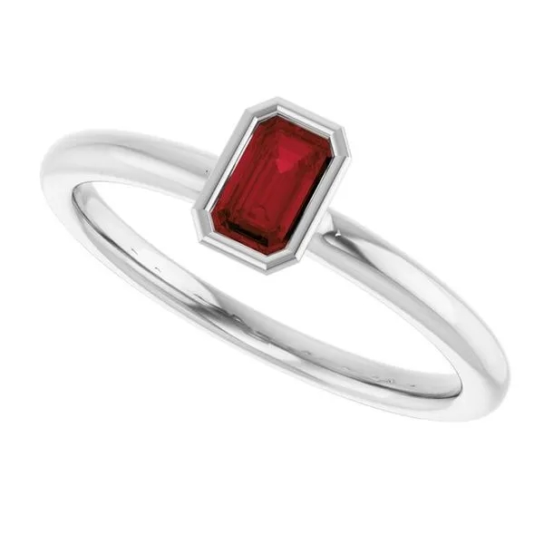 Family Stackable Bezel-Set Ring Image 5 Hopman Jewelers Elkhart, IN