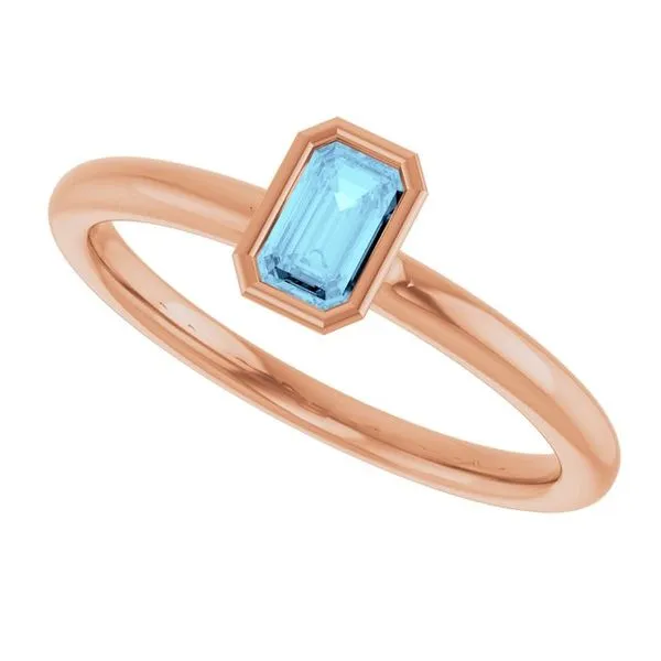 Family Stackable Bezel-Set Ring Image 5 J. Meredith Jewelers Delafield, WI