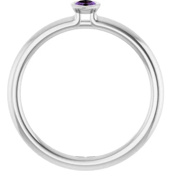 Family Stackable Bezel-Set Ring Image 2 Hopman Jewelers Elkhart, IN