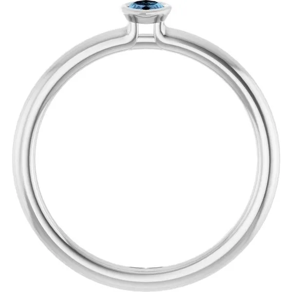 Family Stackable Bezel-Set Ring Image 2 J. Meredith Jewelers Delafield, WI