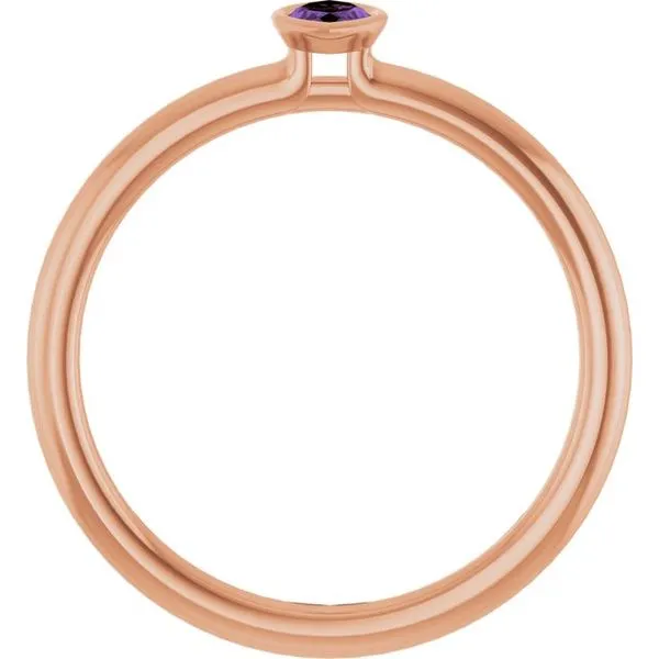 Family Stackable Bezel-Set Ring Image 2 J. Meredith Jewelers Delafield, WI