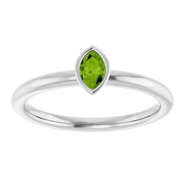 Family Stackable Bezel-Set Ring Image 3 Leslie E. Sandler Fine Jewelry and Gemstones rockville , MD