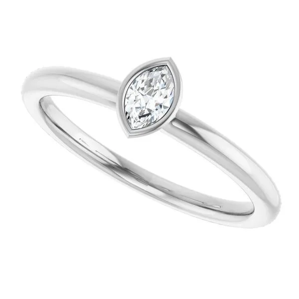 Family Stackable Bezel-Set Ring Image 5 Leslie E. Sandler Fine Jewelry and Gemstones rockville , MD