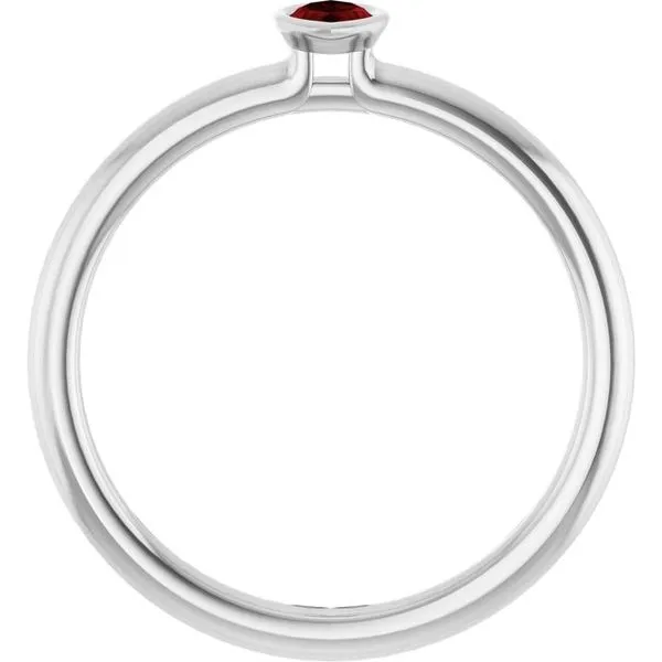 Family Stackable Bezel-Set Ring Image 2 Atlanta West Jewelry Douglasville, GA