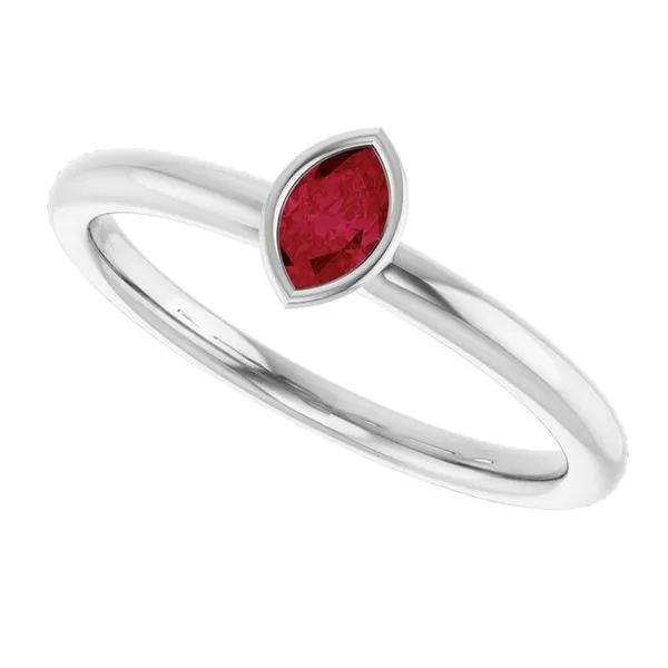 Family Stackable Bezel-Set Ring Image 5 Atlanta West Jewelry Douglasville, GA