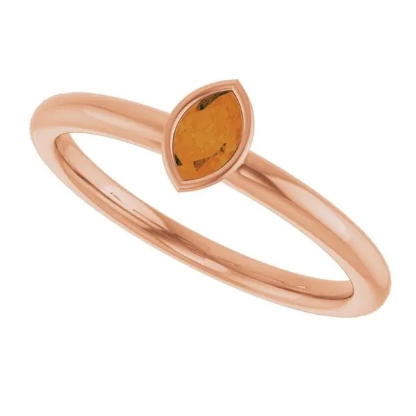 Family Stackable Bezel-Set Ring Image 5 J. Meredith Jewelers Delafield, WI