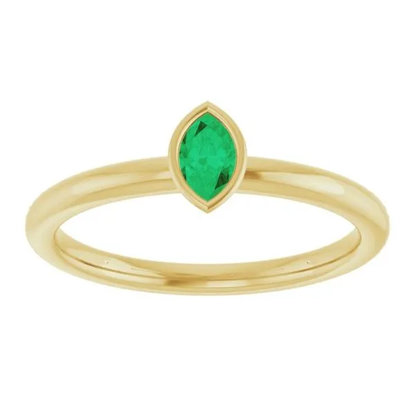 Family Stackable Bezel-Set Ring Image 3 D'Errico Jewelry Scarsdale, NY