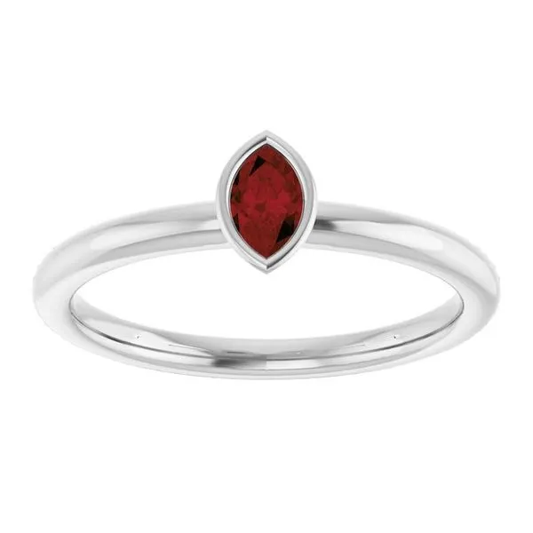 Family Stackable Bezel-Set Ring Image 3 Hopman Jewelers Elkhart, IN