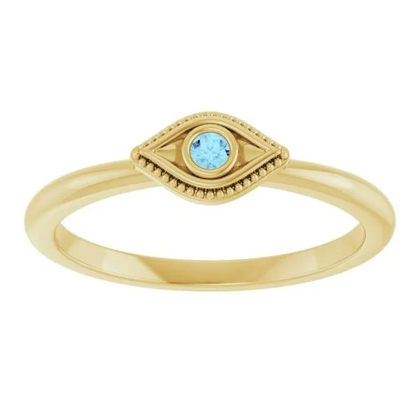 Stackable Evil Eye Ring Image 3 James Wolf Jewelers Mason, OH