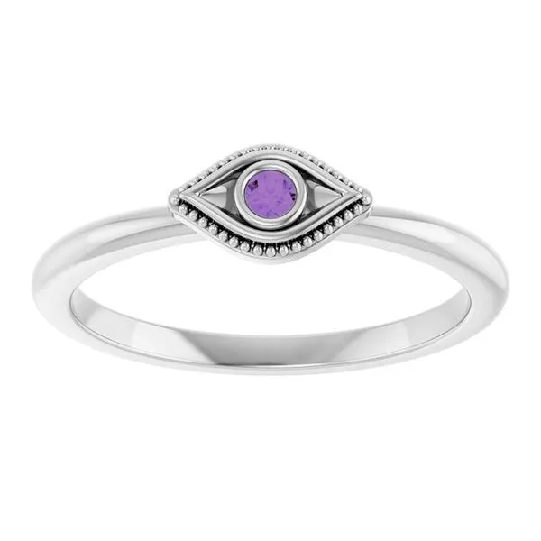 Stackable Evil Eye Ring Image 3 Hopman Jewelers Elkhart, IN