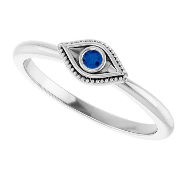 Stackable Evil Eye Ring Image 5 Leslie E. Sandler Fine Jewelry and Gemstones rockville , MD