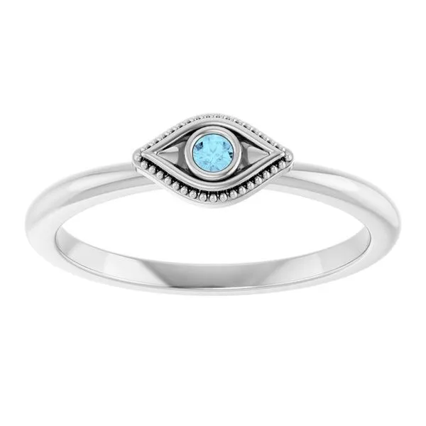 Stackable Evil Eye Ring Image 3 Scirto's Jewelry Lockport, NY