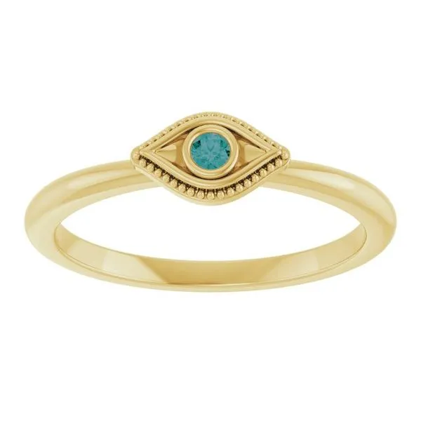 Stackable Evil Eye Ring Image 3 Cherry Street Jewelers Tulsa, OK