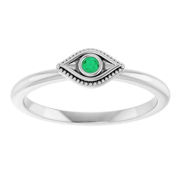 Stackable Evil Eye Ring Image 3 Hopman Jewelers Elkhart, IN