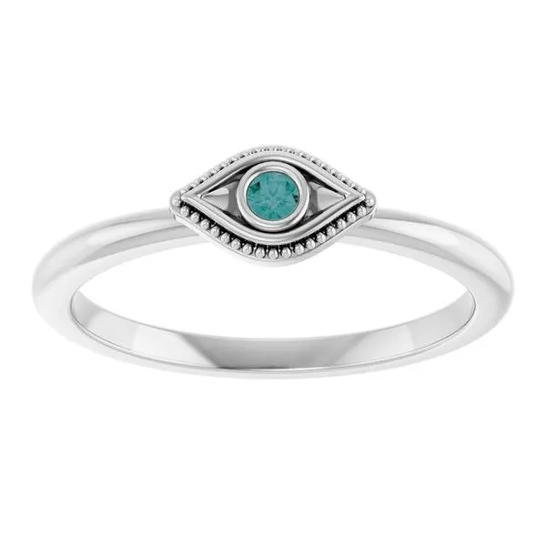 Stackable Evil Eye Ring Image 3 Comstock Jewelers Edmonds, WA