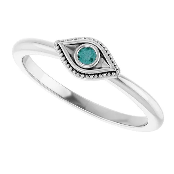 Stackable Evil Eye Ring Image 5 Douglas Jewelers Conroe, TX