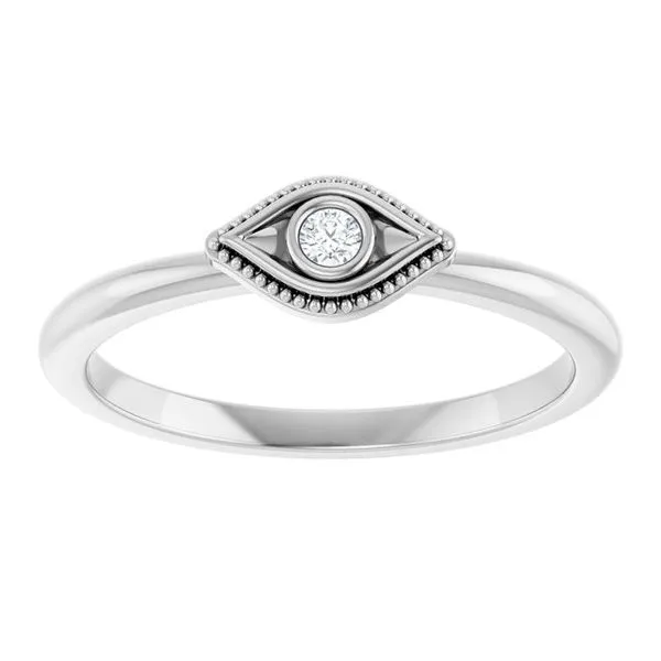 Stackable Evil Eye Ring Image 3 Hopman Jewelers Elkhart, IN