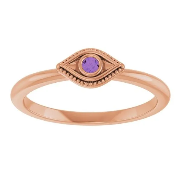Stackable Evil Eye Ring Image 3 J. Meredith Jewelers Delafield, WI