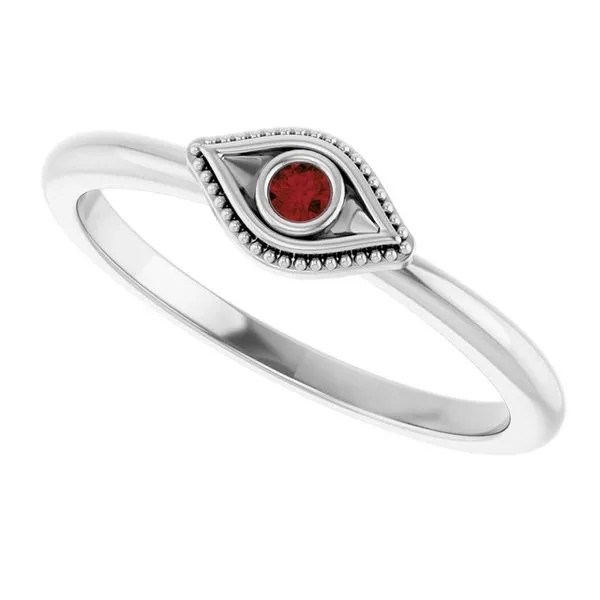 Stackable Evil Eye Ring Image 5 Linwood Custom Jewelers Linwood, NJ