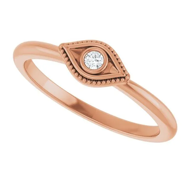 Stackable Evil Eye Ring Image 5 Hopman Jewelers Elkhart, IN