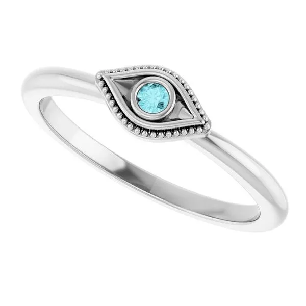 Stackable Evil Eye Ring Image 5 CBC Fine Jewelers El Paso, TX
