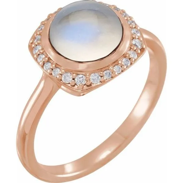 Halo-Style Cabochon Ring Hopman Jewelers Elkhart, IN