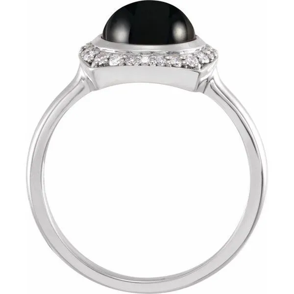 Halo-Style Cabochon Ring Image 2 Rasmussen Jewelers Spanish Fork, UT