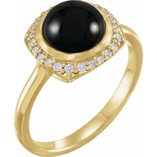 Halo-Style Cabochon Ring Hopman Jewelers Elkhart, IN