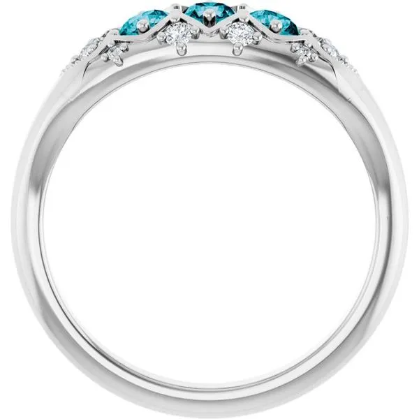 Accented Three-Stone Ring Image 2 Hopman Jewelers Elkhart, IN