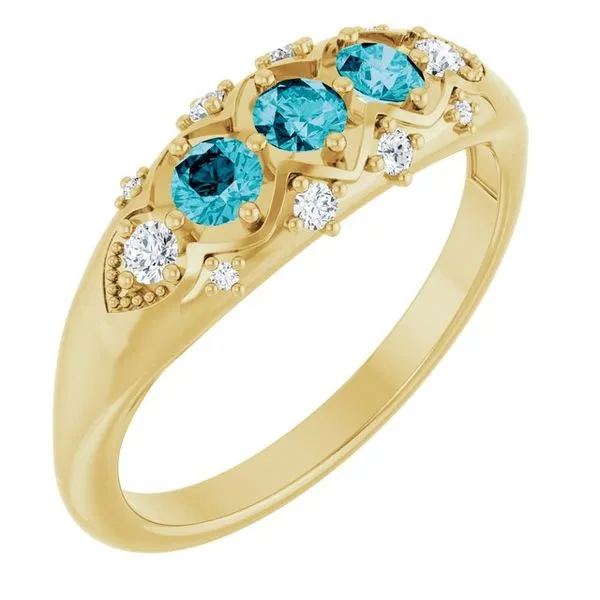 Accented Three-Stone Ring Hopman Jewelers Elkhart, IN