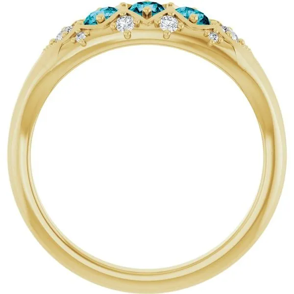 Accented Three-Stone Ring Image 2 Cherry Street Jewelers Tulsa, OK