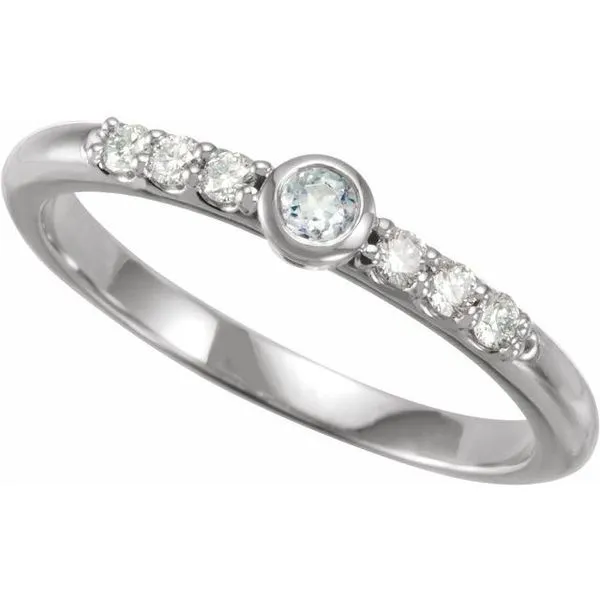 Stackable Bezel-Set Ring Image 3 Hopman Jewelers Elkhart, IN