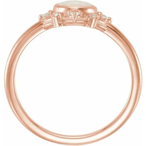 Cabochon Halo-Style Ring Image 2 James & Williams Jewelers Berwyn, IL