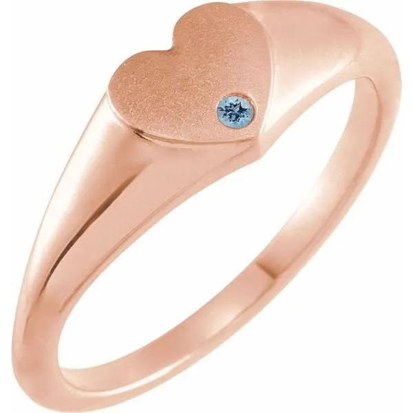 Heart Signet Ring Jewelry Design Studio Jensen Beach, FL