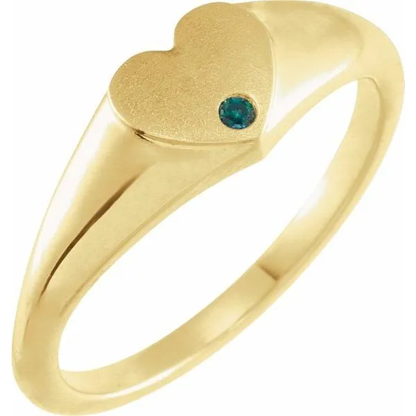 Heart Signet Ring J. Meredith Jewelers Delafield, WI