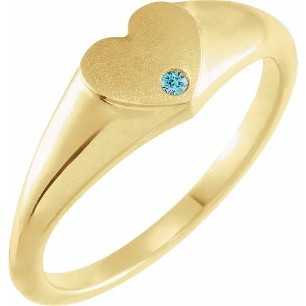 Heart Signet Ring D'Errico Jewelry Scarsdale, NY