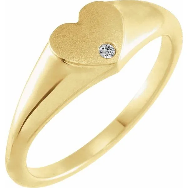Heart Signet Ring Jewelry Design Studio Jensen Beach, FL