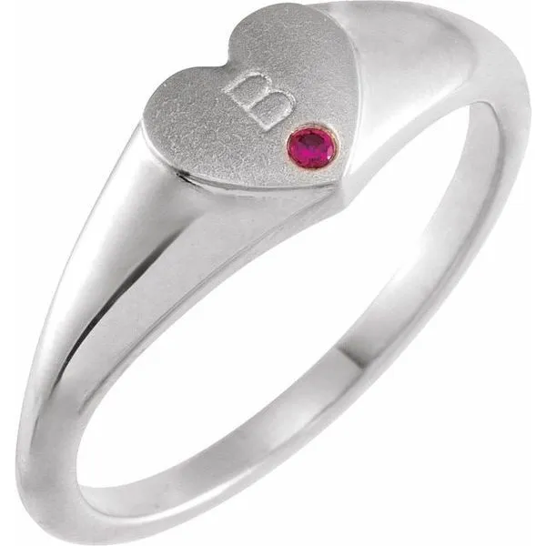 Heart Signet Ring Image 3 Hopman Jewelers Elkhart, IN