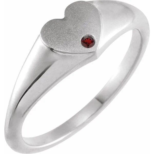 Heart Signet Ring Jewelry Design Studio Jensen Beach, FL
