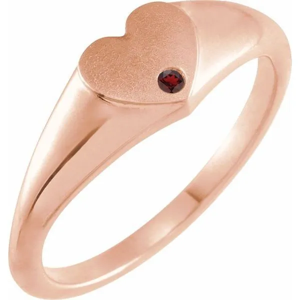 Heart Signet Ring J. Meredith Jewelers Delafield, WI
