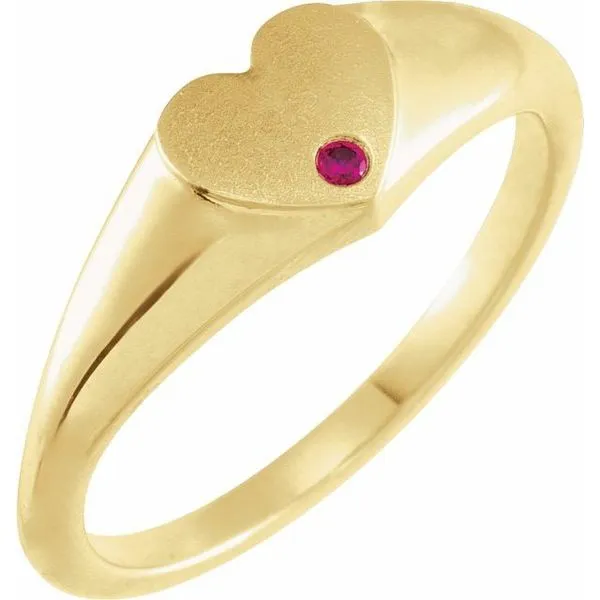 Heart Signet Ring Hopman Jewelers Elkhart, IN
