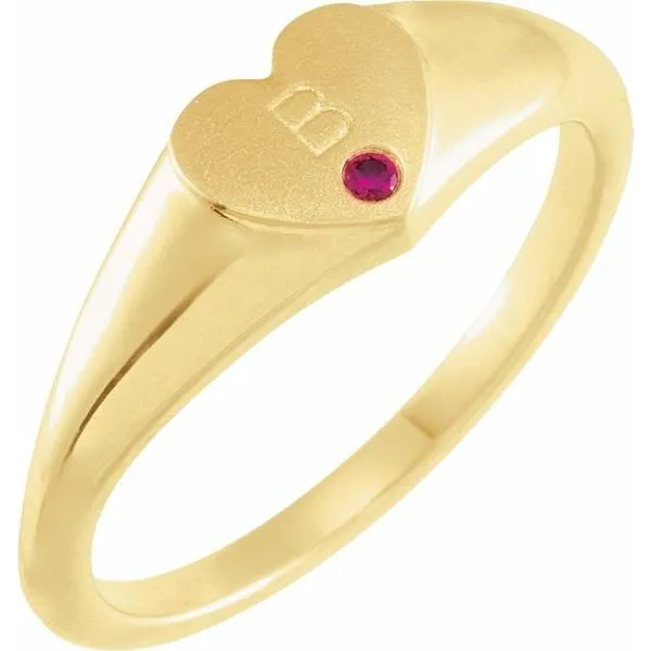 Heart Signet Ring Image 3 J. Meredith Jewelers Delafield, WI