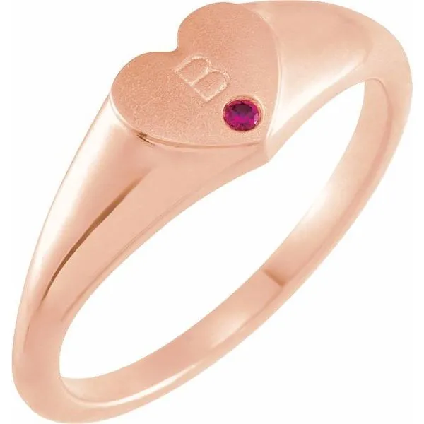 Heart Signet Ring Image 3 Cherry Street Jewelers Tulsa, OK