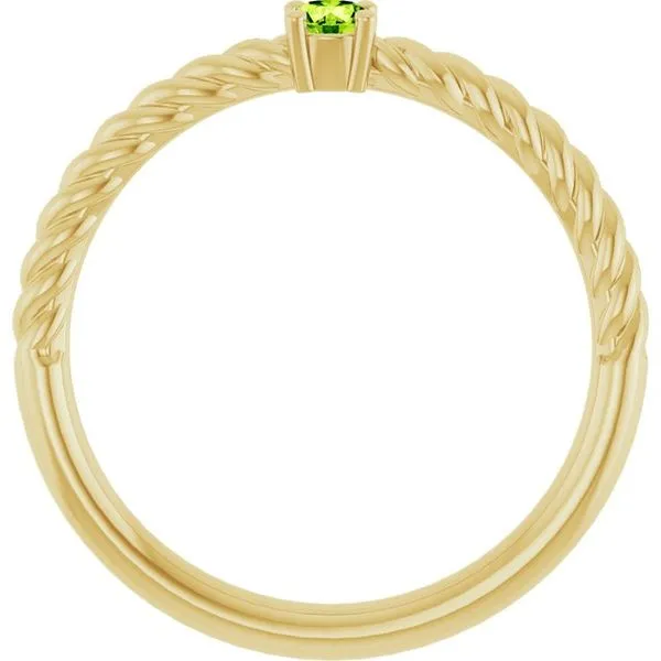 Rope Solitaire Ring Image 2 Hopman Jewelers Elkhart, IN