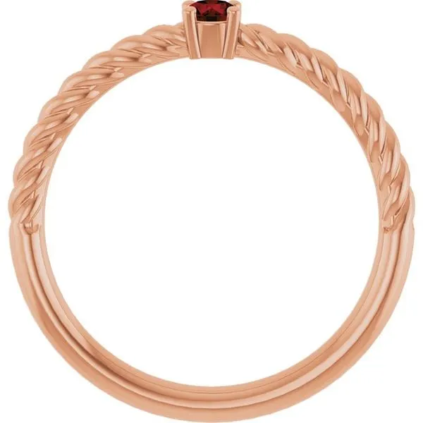 Rope Solitaire Ring Image 2 Hopman Jewelers Elkhart, IN