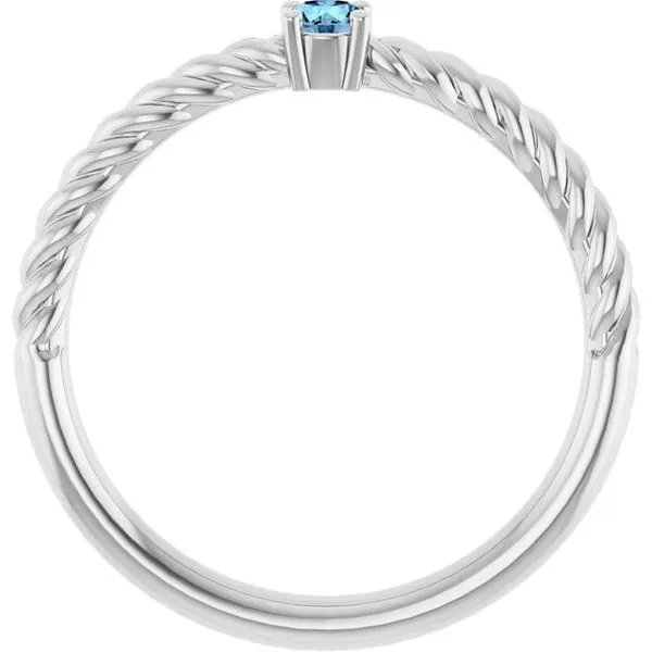 Rope Solitaire Ring Image 2 J. Meredith Jewelers Delafield, WI