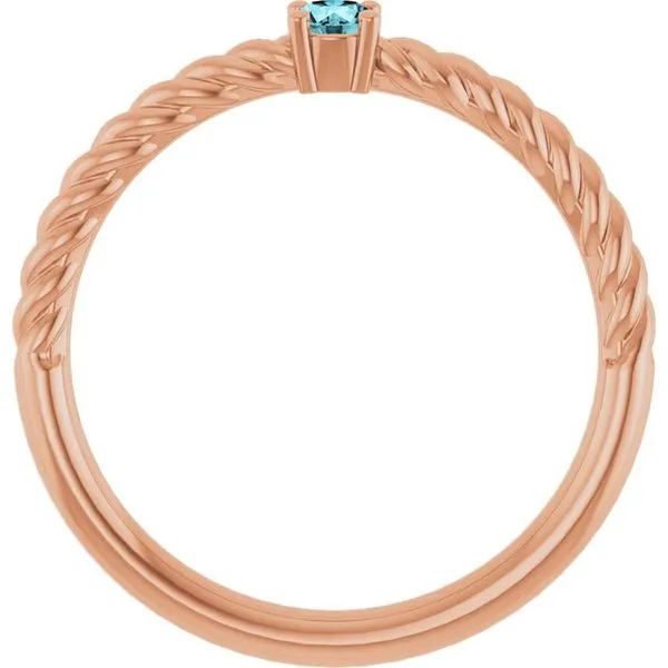 Rope Solitaire Ring Image 2 Bauble Patch Jewelers Comstock Park, MI