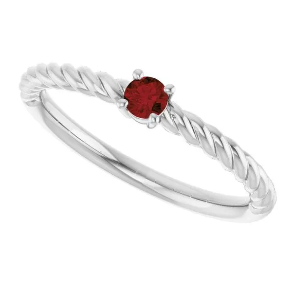 Rope Solitaire Ring Image 5 J. Meredith Jewelers Delafield, WI
