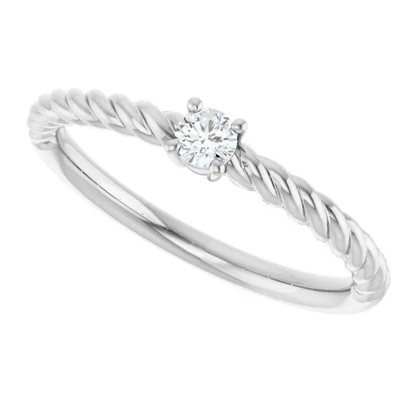 Rope Solitaire Ring Image 5 M. J. Thomas Jewelers, Ltd. Stratford, CT
