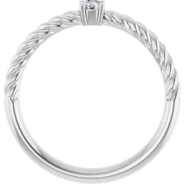 Rope Solitaire Ring Image 2 Hopman Jewelers Elkhart, IN